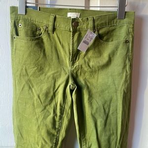 NWT J. Crew Stretch Jeans • Green • 26
